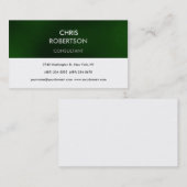 Black White Green Stripe Attractive Visitekaartje (Voorkant / Achterkant)