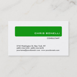 Black White Green Trendy Visitekaartje