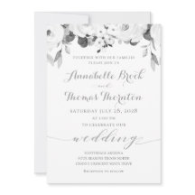 Black & White Greenery Peony Wedding