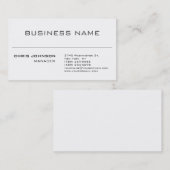 Black & White Grey Charming Manager Visitekaartje (Voorkant / Achterkant)