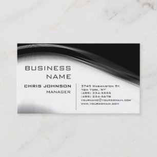 Black & White Grey Charming Manager Visitekaartje
