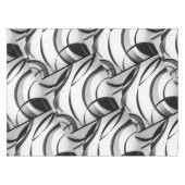 Black White Grey Curve Design Tafelkleed (Voorkant (Horizontaal))