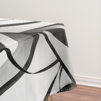 Black White Grey Curve Design Tafelkleed