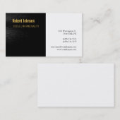 Black White Grey Gold Visitekaartje (Voorkant / Achterkant)