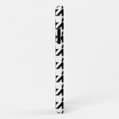 Black White Grey Houndstooth Monogram Patroon Case-Mate iPhone Case (Achterkant/rechts)