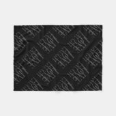 Black White Grey Live Love Laugh Inspirerend Fleece Deken (Voorkant (Horizontaal))