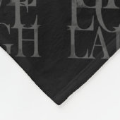Black White Grey Live Love Laugh Inspirerend Fleece Deken (Hoek)