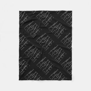 Black White Grey Live Love Laugh Inspirerend Fleece Deken