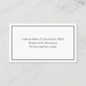 Black White Grey Minimal Professional Corporate Visitekaartje (Voorkant)