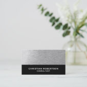 Black White Grey Modern Consultant Visitekaartje (Staand voorkant)