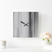 Black White Grey Modern Vierkante Klok (Huis)