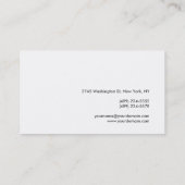 Black White Grey Monogram Consultant Visitekaartje (Achterkant)