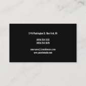 Black White Grey Monogram Manager Visitekaartje (Achterkant)