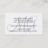 Black White Grey Monograms Simple Visitekaartje (Achterkant)