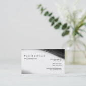 Black White Grey Pattern Visitekaartje (Staand voorkant)