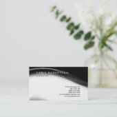 Black White Grey Pattern Visitekaartje (Staand voorkant)