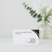 Black White Grey Pattern Visitekaartje (Staand voorkant)