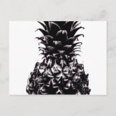 Black White Grey Pineappel Abstract Briefkaart (Voorkant)
