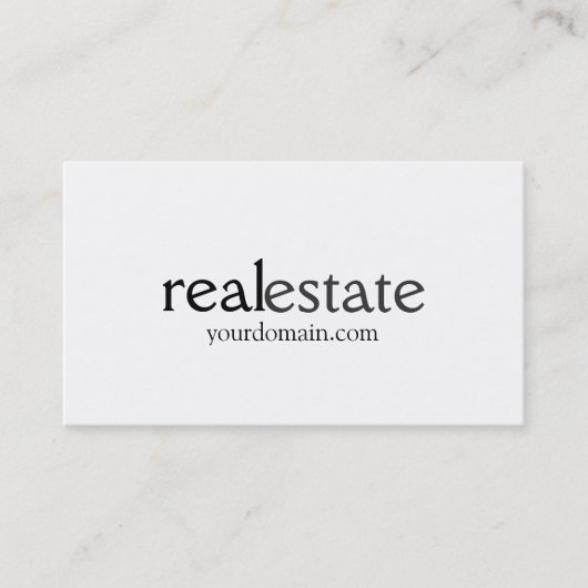Black White Grey Real Estate Agent Visitekaartje (Voorkant)