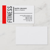 Black White Grey Red Modern Visitekaartje (Voorkant / Achterkant)