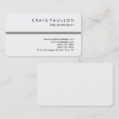 Black White Grey Ronde Corner Visitekaartje (Voorkant / Achterkant)