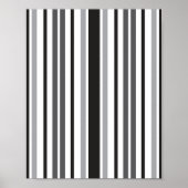 Black White Grey Stripe Pattern Poster (Voorkant)
