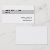 Black White Grey Stripe Visitekaartje (Voorkant / Achterkant)