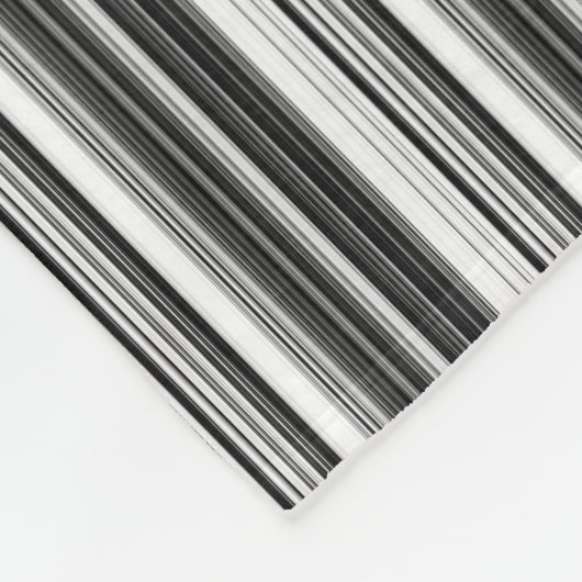 Black White Grey Striped Pattern Fleece Deken (Hoek)