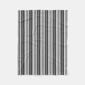 Black White Grey Striped Pattern Fleece Deken (Voorkant)