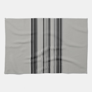 Black White Grey Striped Pattern Theedoek