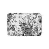 Black & White Grey Tone Floral Toile No.3 Badmat (Voorkant)