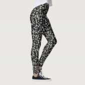Black White Grey Trendy Pattern Leggings (Rechts)