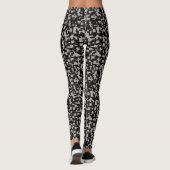 Black White Grey Trendy Pattern Leggings (Achterkant)