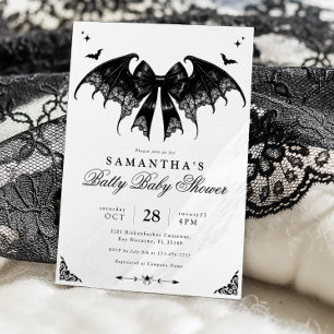 Black & White Halloween Baby shower Uitnodiging