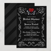 Black White Halloween Skeleton Vrijgezellenfeest Kaart (Voorkant / Achterkant)