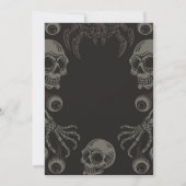 Black & White Halloween Uitnodiging (Achterkant)