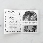 Black & White Hand Drawn Bow QR Code Photo Wedding (Binnen)