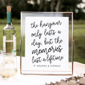 Black & White Hand Lettered Style Wedding Hangover Poster
