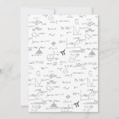Black White Hand-Lettering wiskundig Afstuderen Kaart (Achterkant)