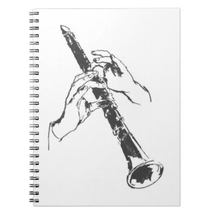  Black White Hands Clarinet Benny Goodman Notitieboek