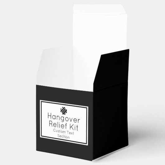 Black & White Hangover Relief Kit Bedankdoosjes (Geopend)