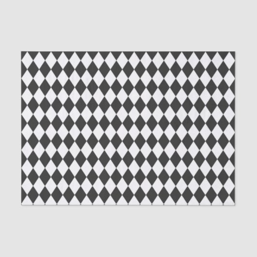 Black & White Harlequin Diamonds Tissuepapier (Voorkant)