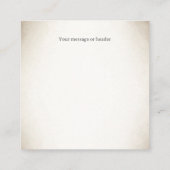 Black & White Harlequin Dramatic Custom Monogram Informatiekaartje (Achterkant)