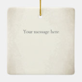 Black & White Harlequin Dramatic Custom Monogram Keramisch Ornament (Achterkant)