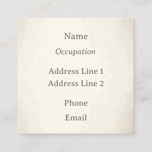 Black & White Harlequin Dramatic Custom Monogram Vierkante Visitekaartje (Achterkant)