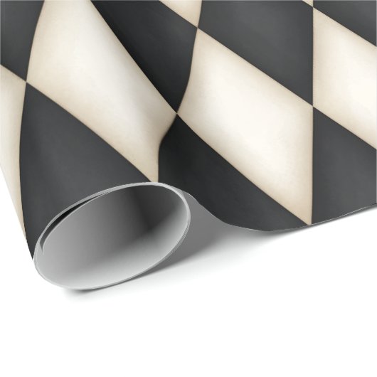 Black & White Harlequin Feestelijk (middelgrote sc Cadeaupapier (Rol Hoek)