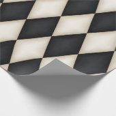 Black & White Harlequin Festival (groot) Cadeaupapier (Hoek)