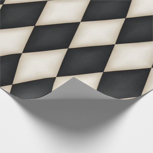 Black & White Harlequin Festival (groot) Cadeaupapier (Hoek)