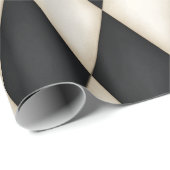 Black & White Harlequin Festival (groot) Cadeaupapier (Rol Hoek)