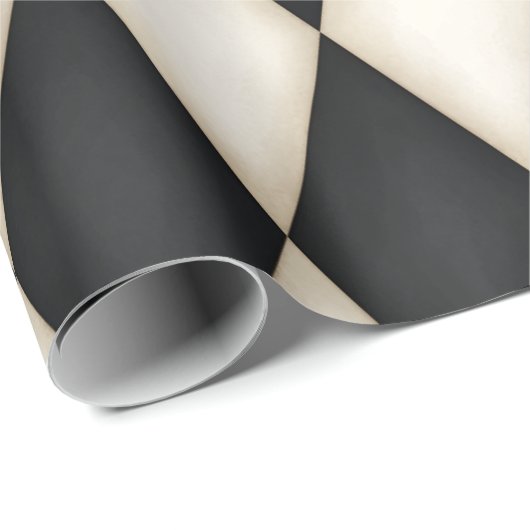 Black & White Harlequin Festival (groot) Cadeaupapier (Rol Hoek)